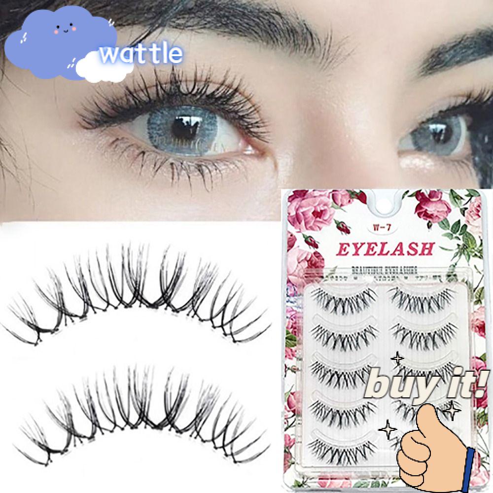 WATTLE Lông Mi Giả Dài Tự Nhiên Thoải Mái Trang Điểm Hàng Ngày Cho Nữ