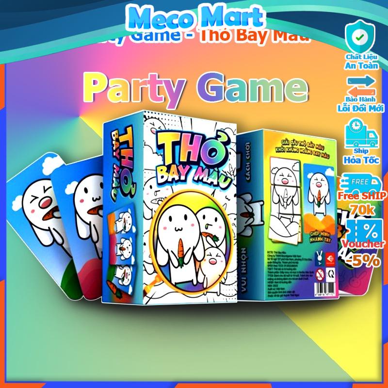 Party Game Thỏ Bảy Màu, Board Game Thẻ Bài Theo Thỏ Bay Màu cực hay, Đồ chơi MecoMart