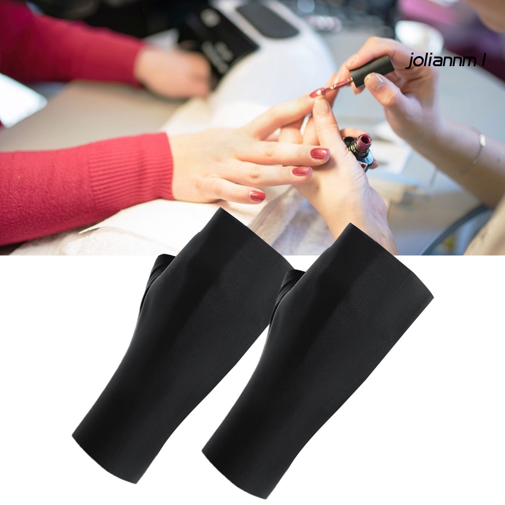 1 Đôi Găng Tay Đèn LED UV Chống Trượt Thoáng Khí Bảo Vệ Móng Tay