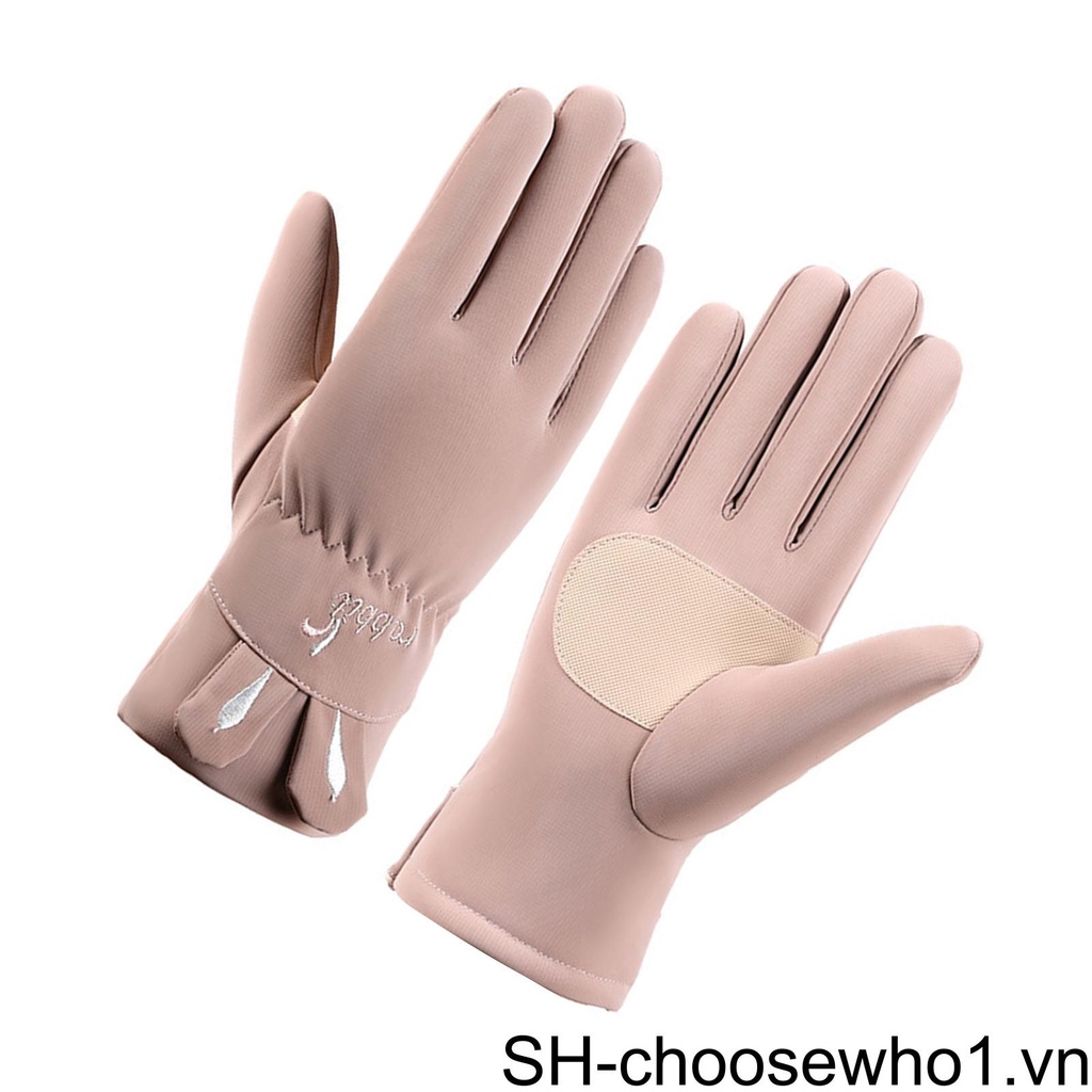 Găng Tay Đi Xe Đạp / Trượt Tuyết Phủ Lông Thỏ Nhân Tạo Mềm Mại Dày Dặn Giữ Ấm