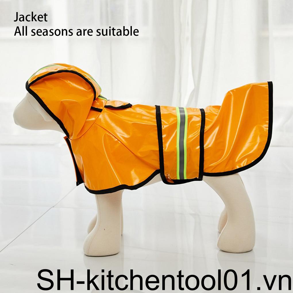 Áo Mưa Có Mũ Trùm Thoáng Khí Chống Thấm Nước Thông Dụng Cho Thú Cưng