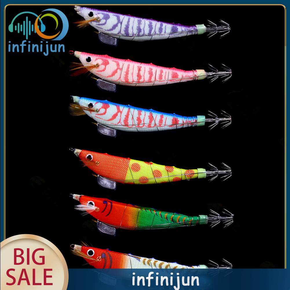 Mồi Câu Cá Giả Hình Tôm Bằng Gỗ Phát Quang Kích Thước 12cm 14.3g