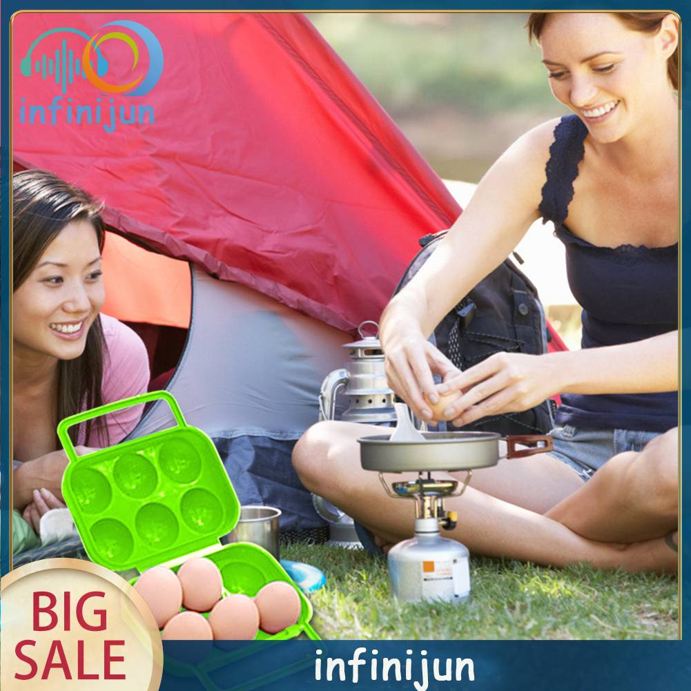 Hộp Đựng Trứng 6 Ngăn Chống Sốc Tiện Dụng Khi Đi Cắm Trại Ốp