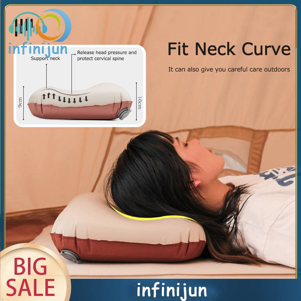 Gối Bơm Hơi Đàn Hồi Tiện Lợi Cho Du Lịch