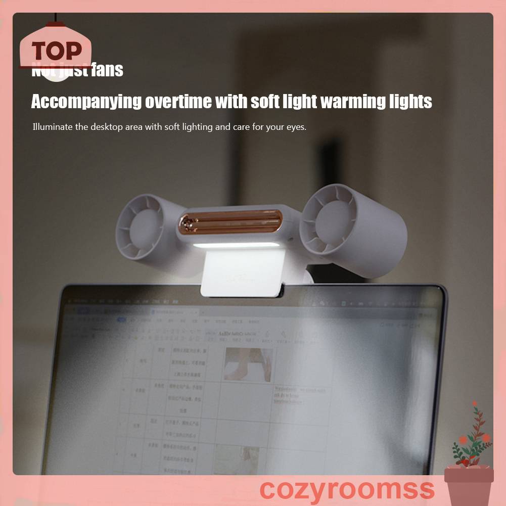 Quạt Kẹp Màn Hình Máy Tính 3 Tốc Độ 1200mAh