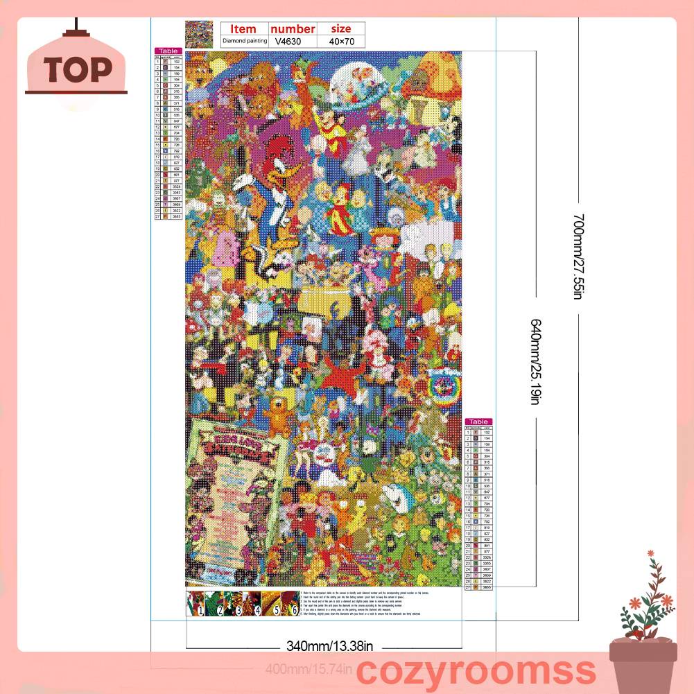 Tranh Đính Đá Kim Cương Toàn Bộ 5D DIY Hình Vẽ Lễ Hội