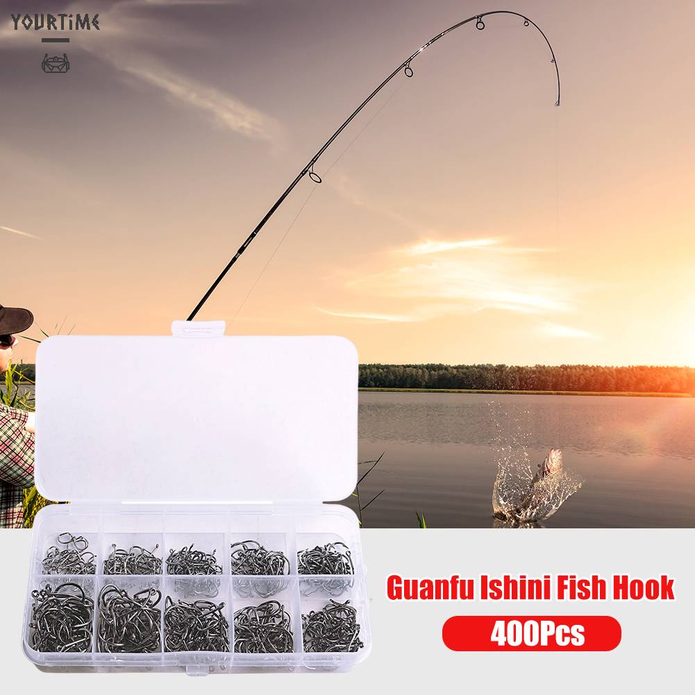 Set 400 Lưỡi Câu Cá Bằng Thép Carbon Cao Cấp