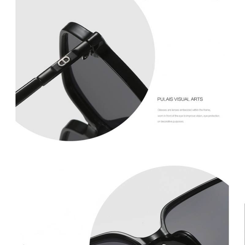 (KIQI-FASHION) COD Kính Mát Gọng Vuông Oversize Thời Trang Hàn Quốc Chất Lượng Cao Cho Nam Nữ