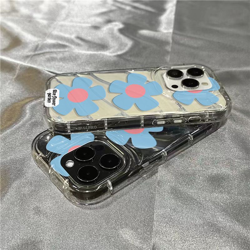 Ốp Điện Thoại Mềm Trong Suốt Họa Tiết Hoa Năm Cánh Cho Iphone 14Promax 1312 / 11 7 / 8plus xr / sins AVGX