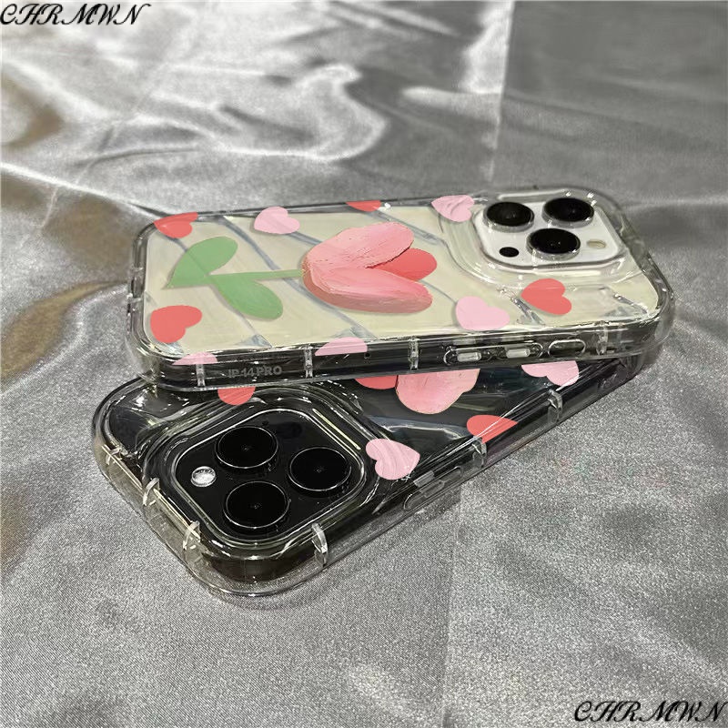 Ốp Điện Thoại Mềm Trong Suốt In Hình Hoa Tulip Cho Iphone 11 / 7plus 8 1312 Xr 14Promax / 8UIT