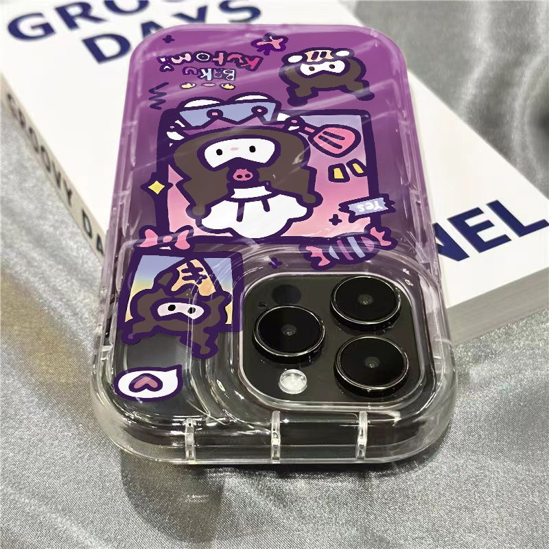 Ốp Điện Thoại Dẻo Trong Suốt Màu Tím Họa Tiết Hoạt Hình Nuo Dễ Thương Cho Iphone14Promax1312 11 xr 87 23OS