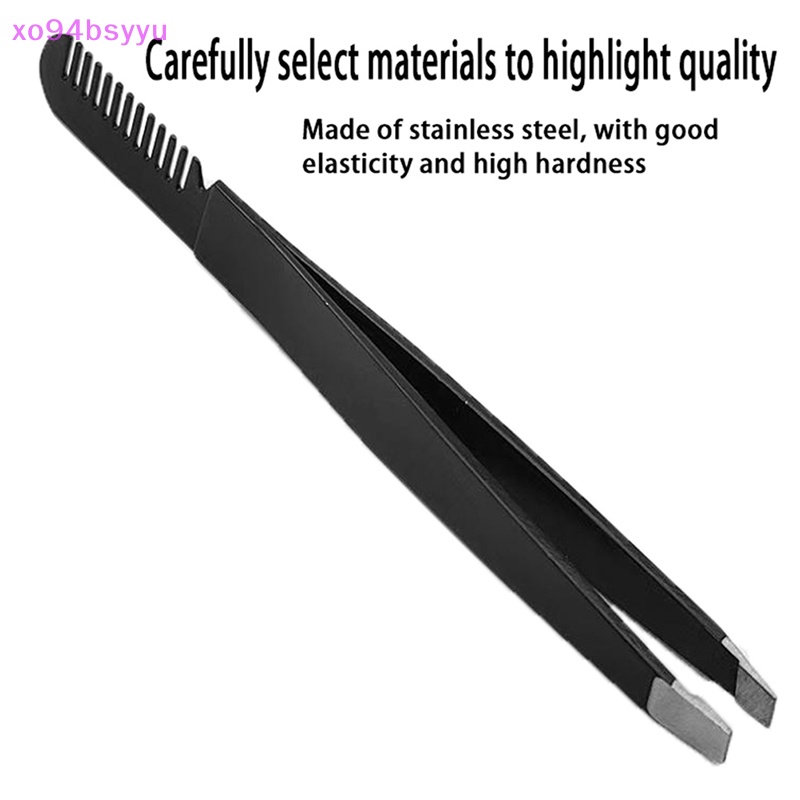 Nhíp 2 Trong 1 Xo94Bsyu Chất Liệu Thép Không Gỉ Kèm Lược Chải Lông Mi