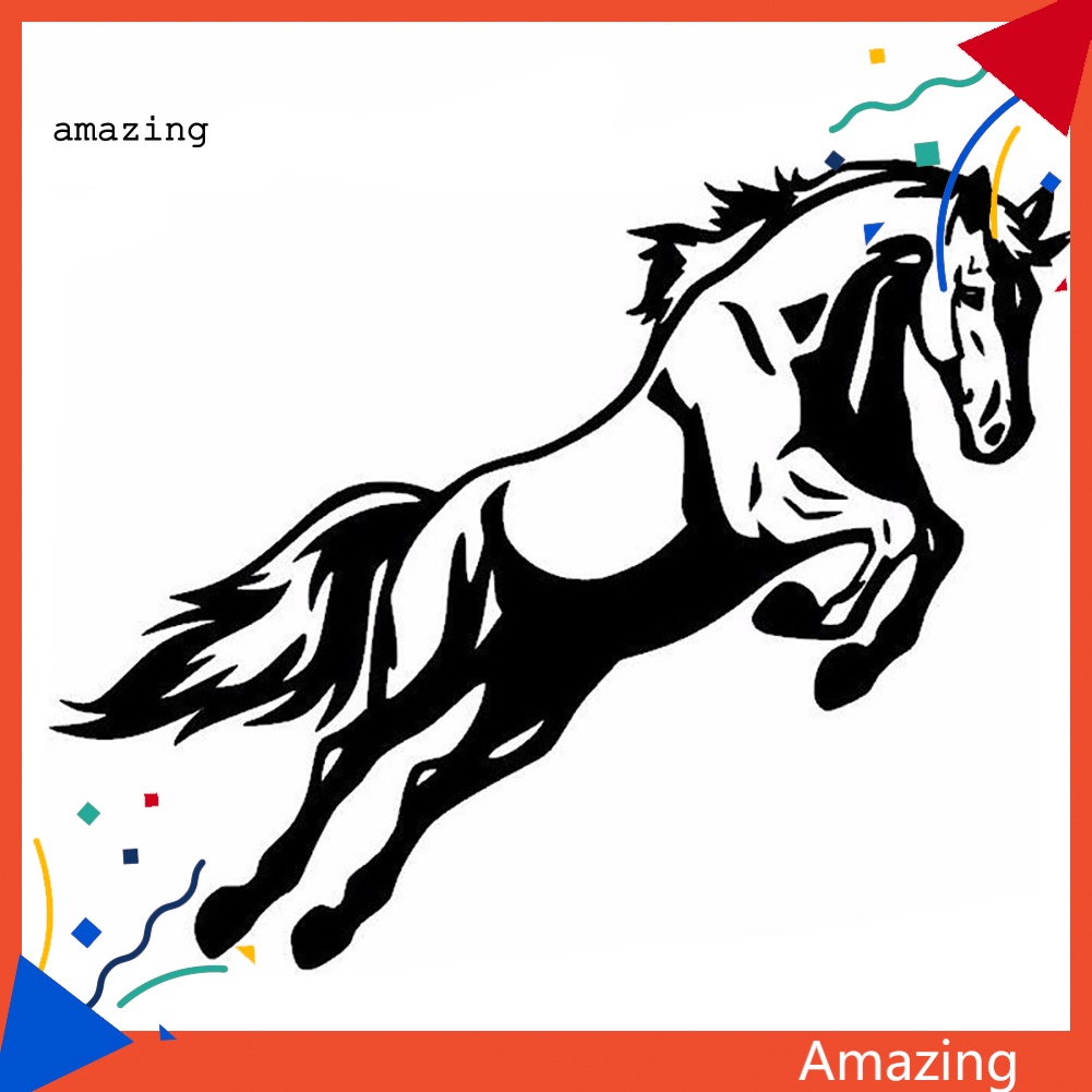 Đề Can Phản Quang Tự Dính Hình Ngựa Nhảy Trang Trí Thân Xe Hơi / Xe Tải DIY