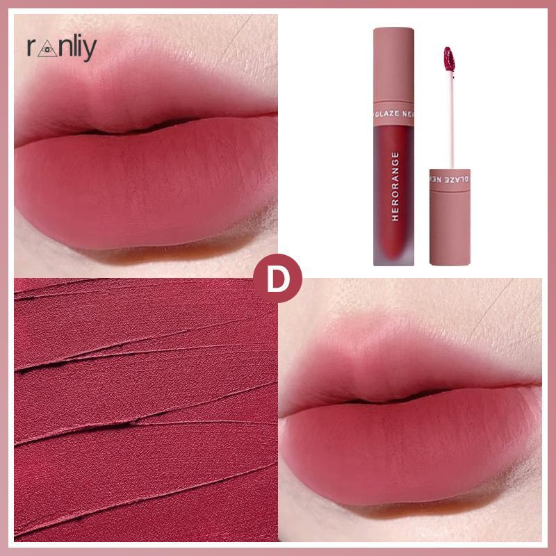 Ranliy✨Son Kem Lì Herorange Thiết Kế Vỏ Dễ Thương Trong Suốt