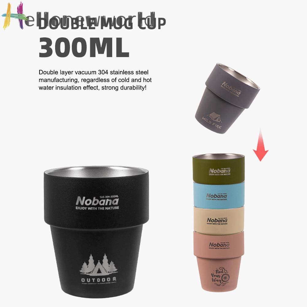 Cốc Uống Nước Cách Nhiệt Bằng Thép Không Gỉ Dung Tích 300ML