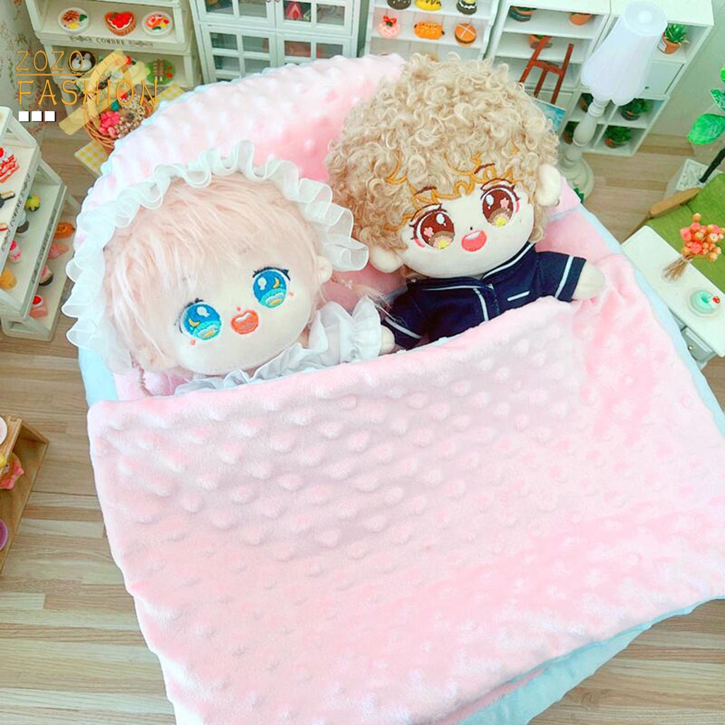 Set 3 Món Chăn Gối Hai Mặt Bằng Cotton PP Hình Chú Chó Nhỏ Dễ Thương