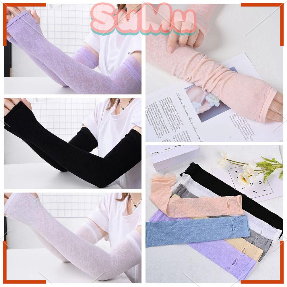 Găng Tay Ren Mỏng Che Phủ Tay Chống Nắng Và Tia UV Dùng Chạy Bộ / Đạp Xe