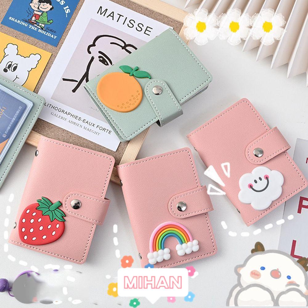 MIHAN1 Ốp Điện Thoại Da PU 26 Ngăn Đựng Thẻ Họa Tiết Hoạt Hình Cho Nữ