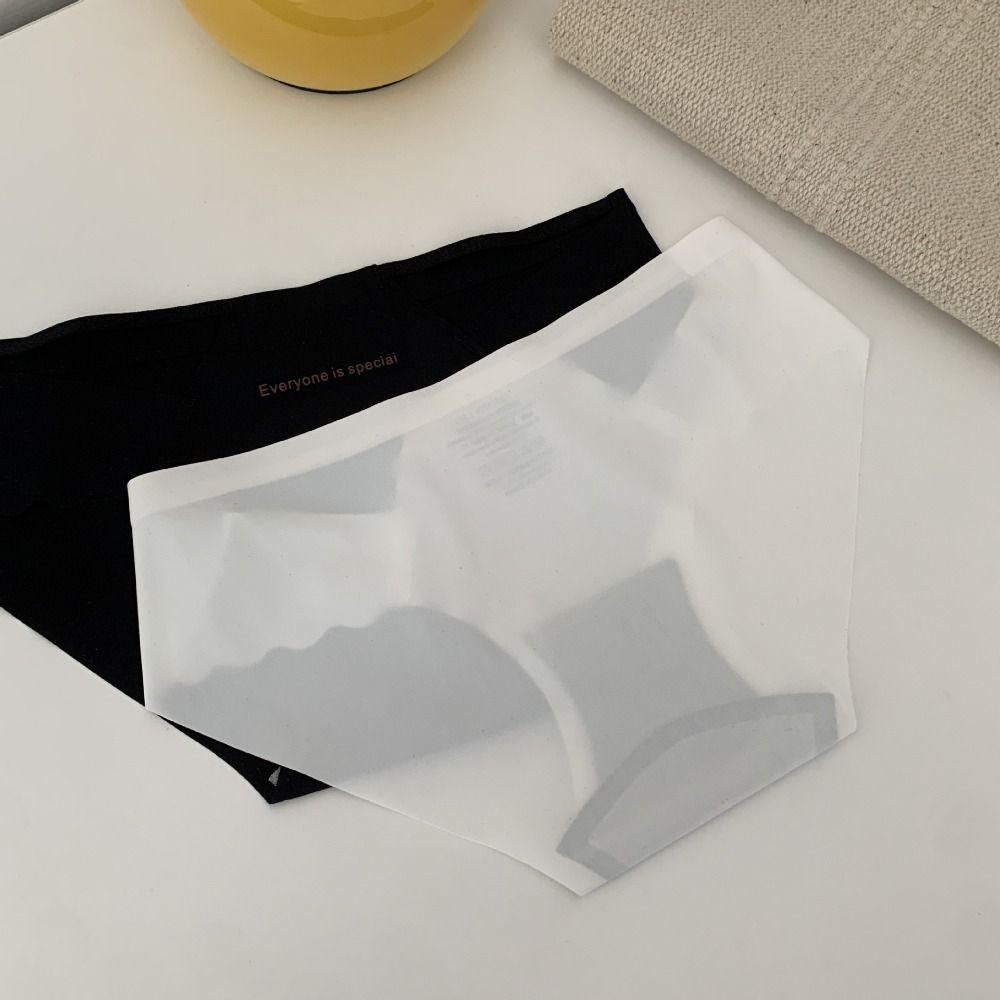 Quần Lót Lụa Lạnh Mềm Mại Siêu Mỏng Không Đường May Lưng Thấp Kiểu Hàn Quốc