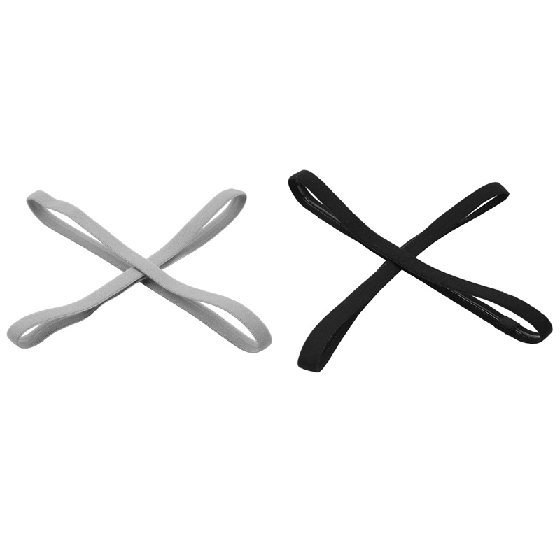 Bộ 4 Băng Đô Thể Thao Dày Chống Trượt Co Giãn Cho Nam Và Nữ (Màu Đen, Xám)