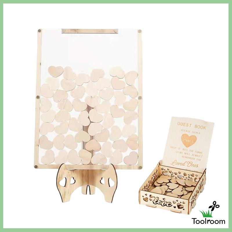 Hộp Đựng Sách Trong Suốt Hình Trái Tim Dành Cho Khách Dự Tiệc Cưới