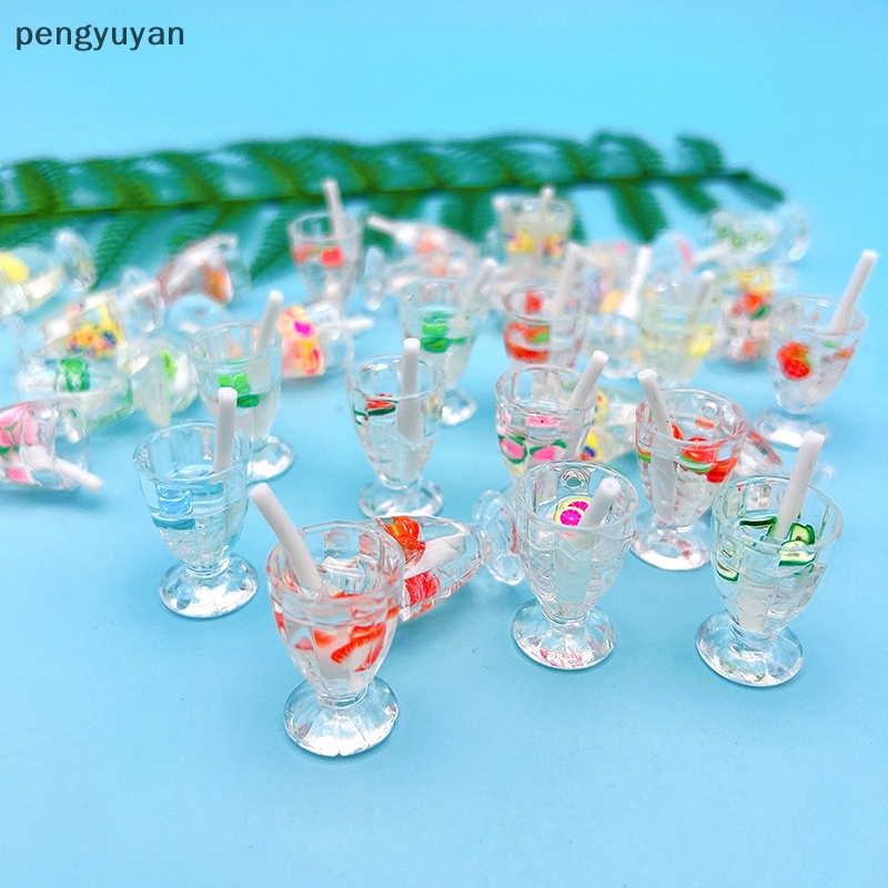 Set 2 Ly Kem / Trái Cây / Ly Nước / Đồ Chơi Búp Bê 1: 6 Để Bàn Trang Trí Nhà Búp Bê