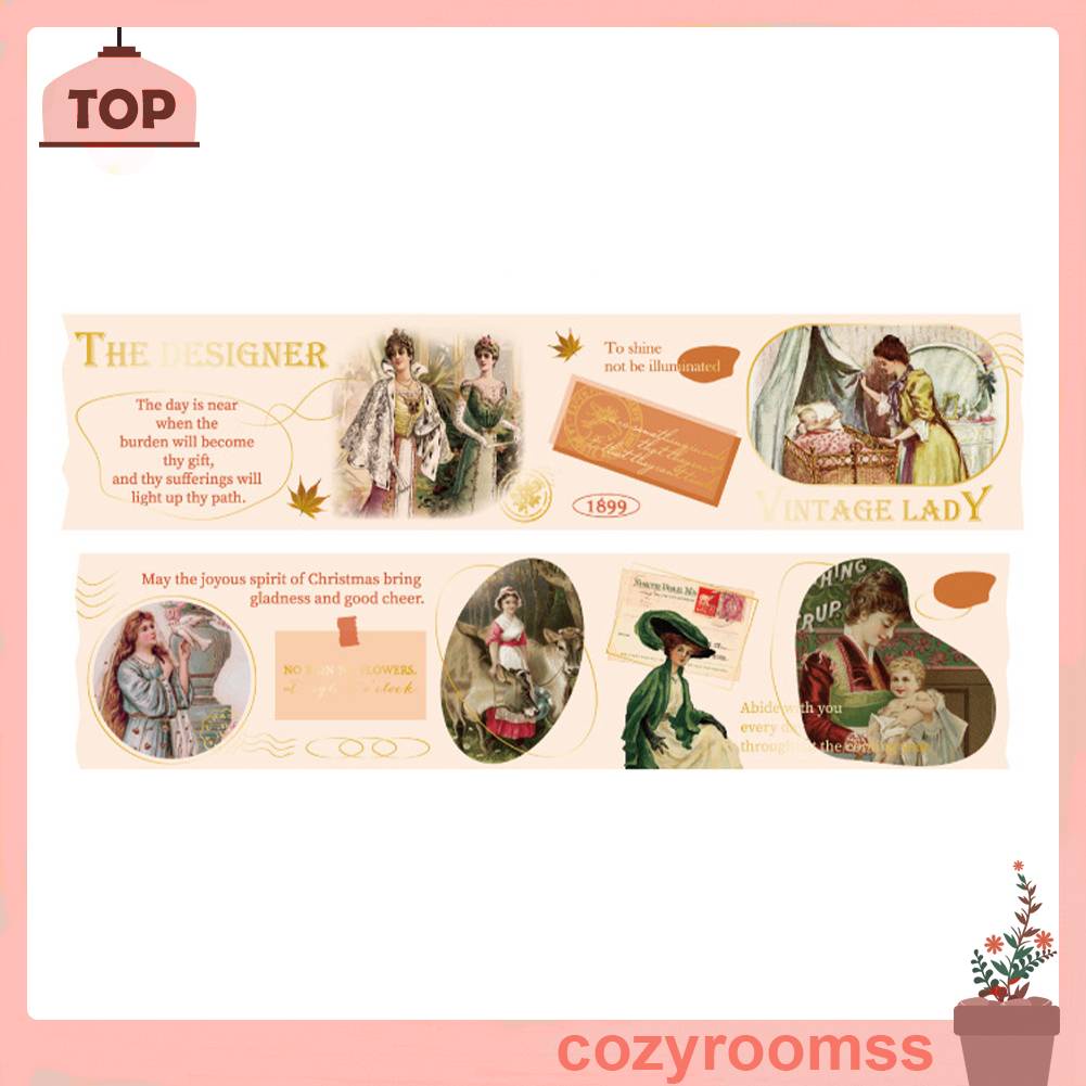 Cuộn Băng Keo Dán Trang Trí Sổ Tay Phong Cách Vintage Sáng Tạo