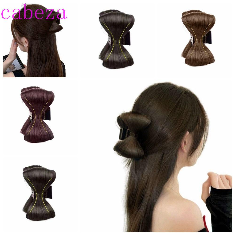 Búi Tóc Giả Màu Đen Bằng Sợi Tổng Hợp Cách Nhiệt Dễ Phối Đồ Dành Cho Nữ