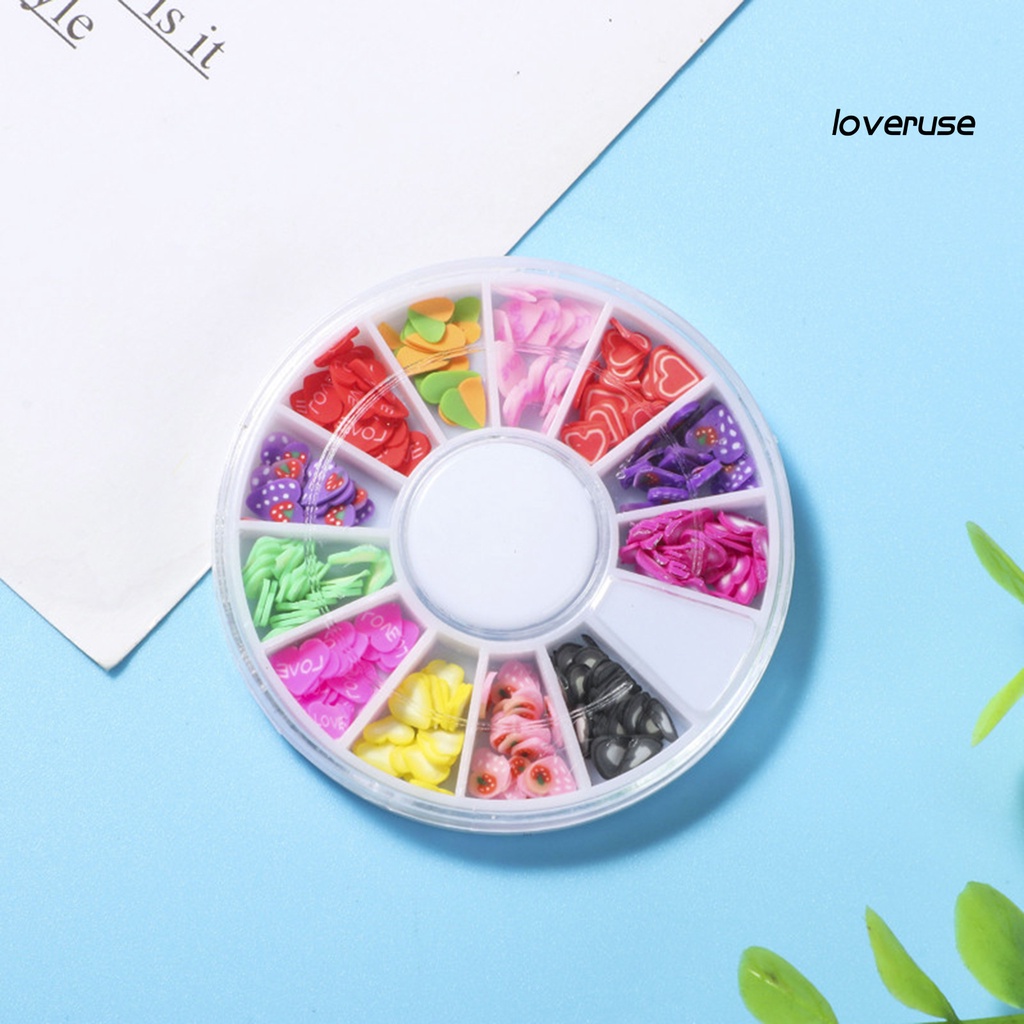 1 Hộp Phụ Kiện Trang Trí Móng Tay Siêu Mỏng Tạo Hiệu Ứng 3D DIY Charms Dành Cho Nữ