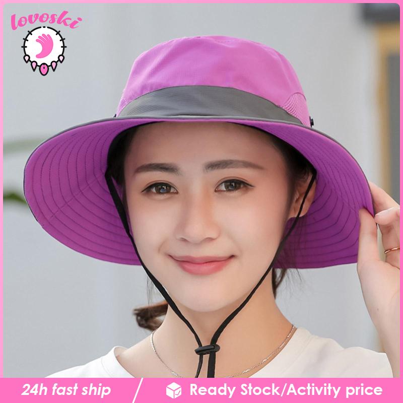 Mũ Rộng Vành Phối Lưới Thời Trang Cho Nữ