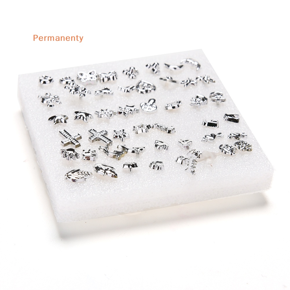 Set 24 Đôi Bông Tai Nhựa Mạ Bạc Thời Trang Bán Sỉ