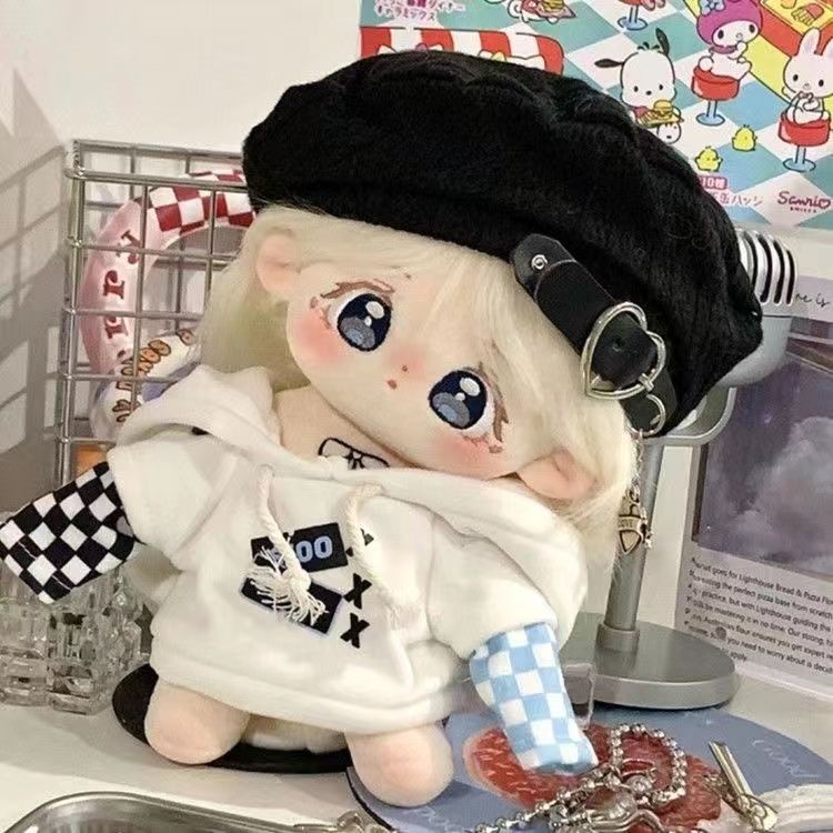 ✌dễ thương!✌ Búp Bê Em Bé Bằng Vải Cotton 20cm Có Bộ Xương Tóc Dễ Thương