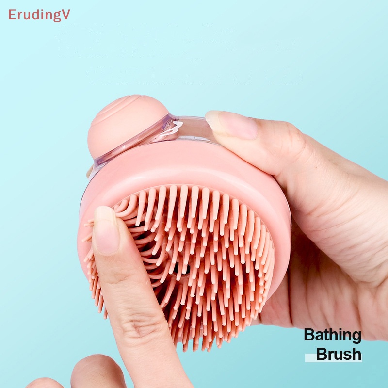 [ErudingV] Bàn Chải Chà Rửa Bằng Silicon Linh Hoạt Cầm Tay Chà Rửa Cho Thú Cưng