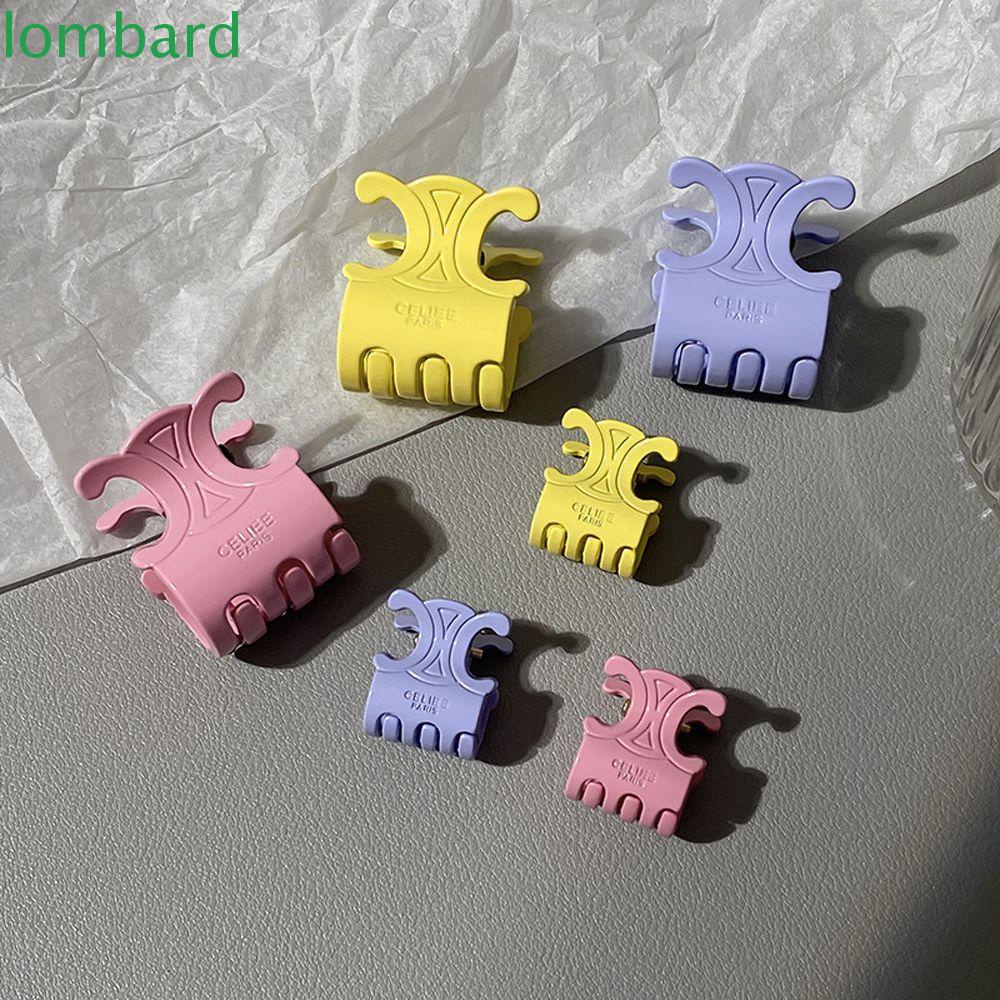 LOMBARD Kẹp Tóc Nhỏ Màu Kẹo Ngọt In Chữ C Triumphal Arch Cổ Điển Cho Nữ