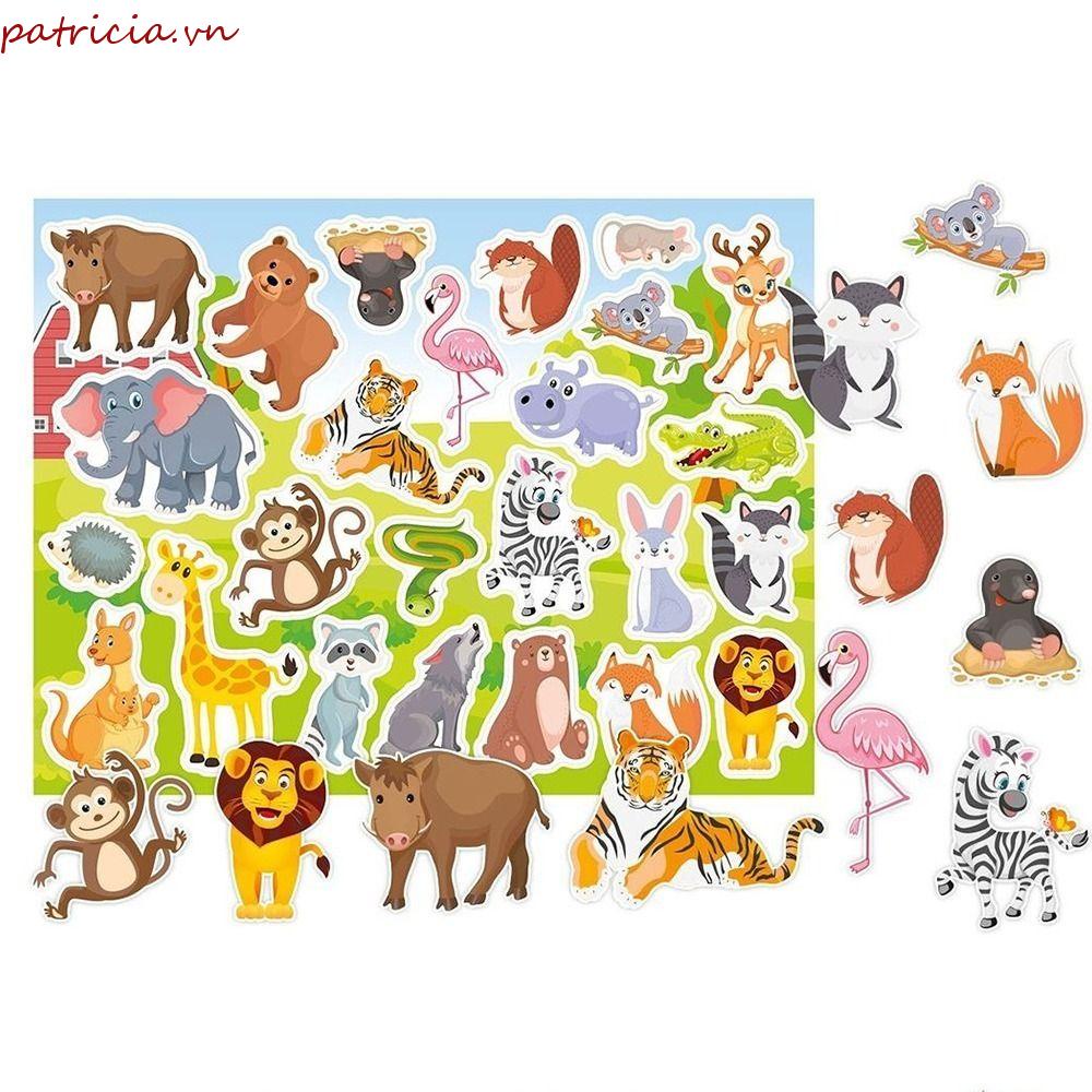 PATRICIA Sticker Hoạt Hình Dễ Thương Cho Bé 2-6 Tuổi