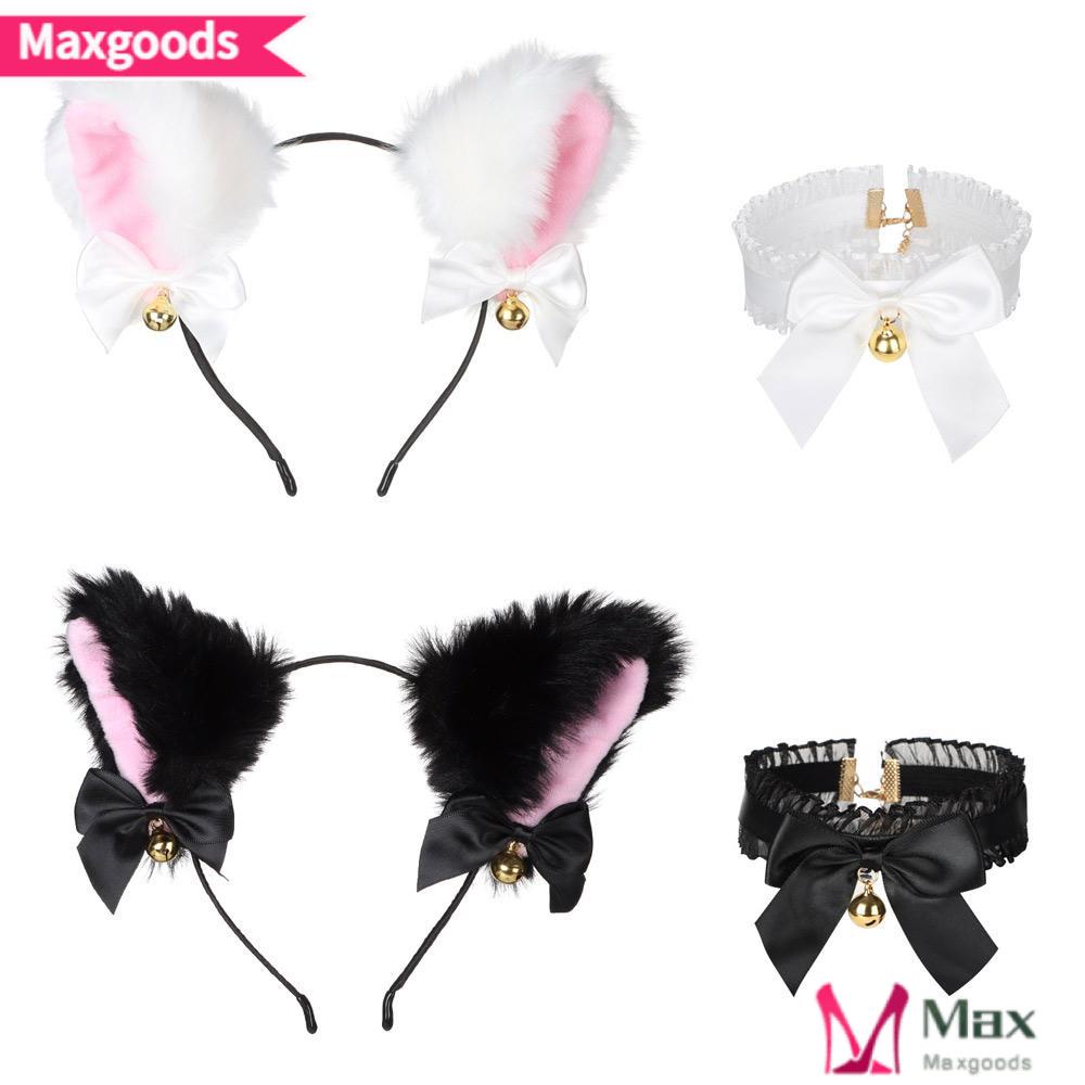 MAXG Set 2 Băng Đô Tai Mèo Lông Xù Đáng Yêu Dành Cho Nữ