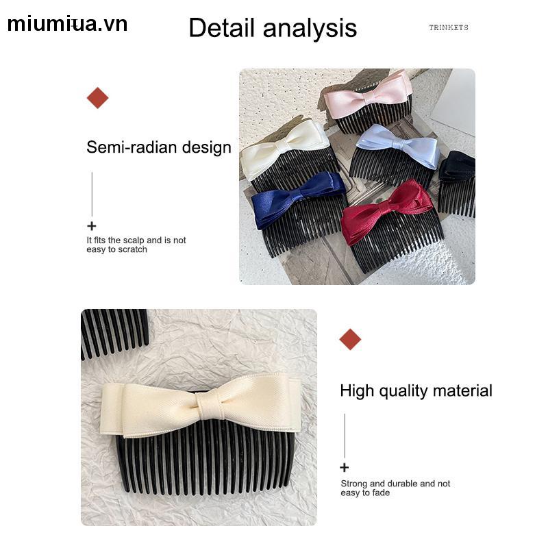 Miumiua🔮Lược Cài Tóc Đính Nơ Phong Cách Công Chúa Mới 2024