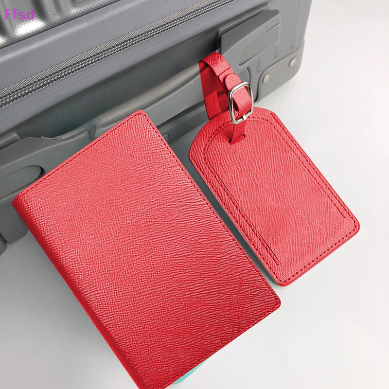 {Ffsd} Bộ Ví Da PU Đựng Hộ Chiếu Và Thẻ Tên Tùy Chỉnh Thời Trang Saffiano Cá Nhân Dùng Khi Đi Du Lịch * Hàng Bán Chạy