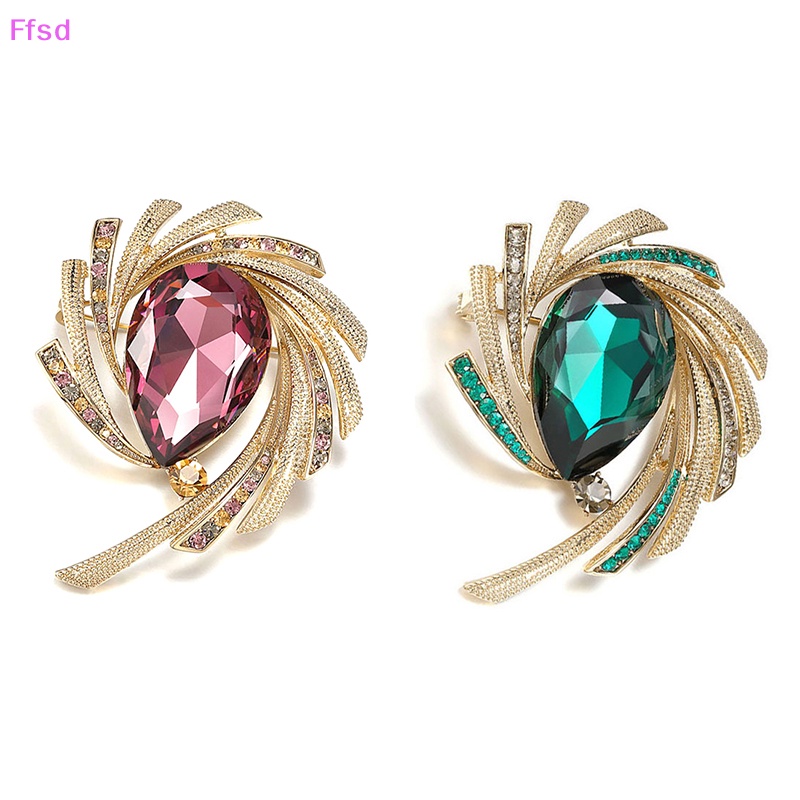 Ghim Cài Áo Đính Đá Pha Lê Nhẹ Nhàng Thanh Lịch Cao Cấp Cho Nữ {Ffsd} {Ffsd}