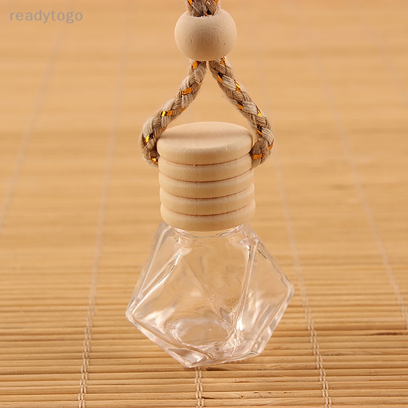 Bình Rỗng Đựng Nước Hoa Hình Thoi Mặt Kính Trong Suốt Trang Trí Nội Thất Xe Hơi