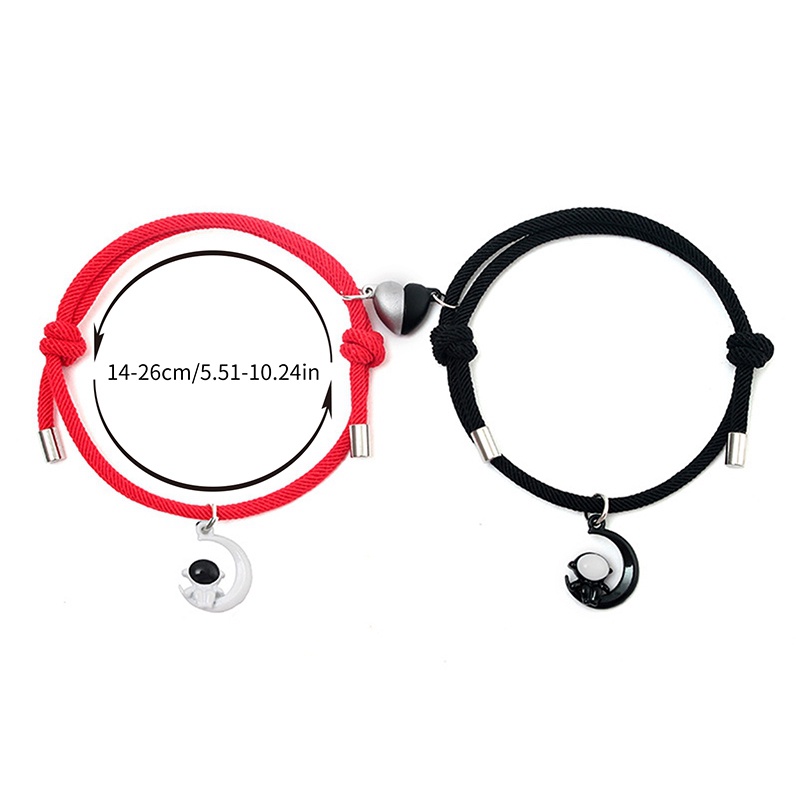 Ygt Set 2 Vòng Tay Mặt Hình Phi Hành Gia Có Từ Tính Thời Trang Cho Cặp Đôi