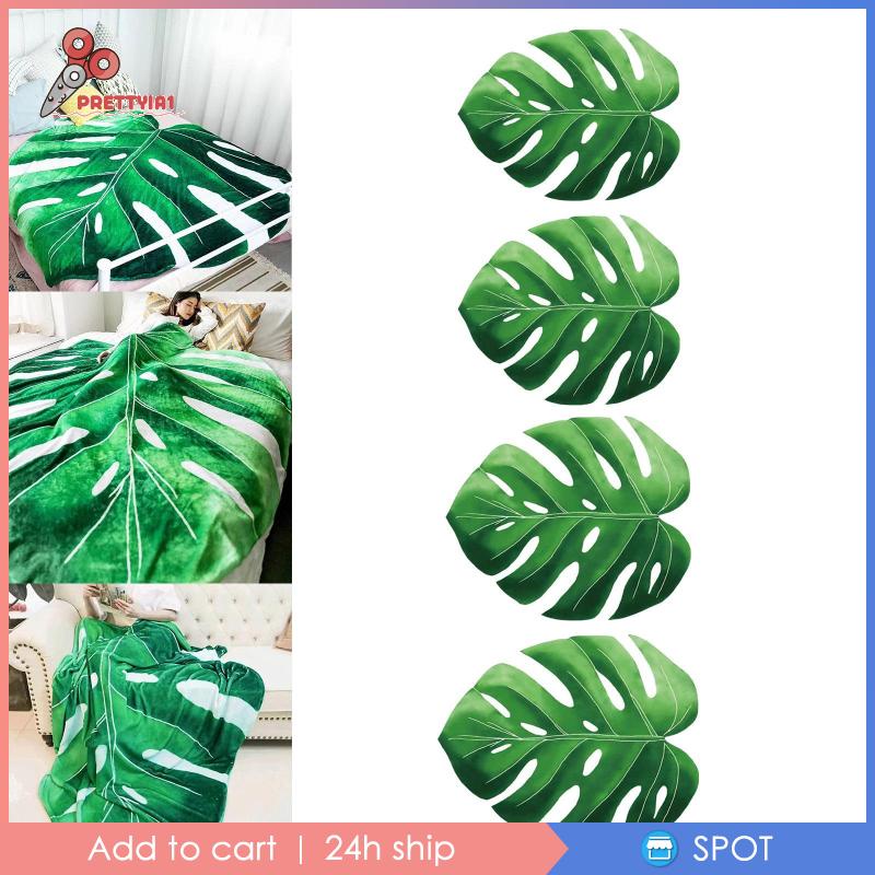 Chăn Vải Flannel Họa Tiết Lá Cây Thoải Mái Dùng Trang Trí Giường Ngủ Trong Nhà