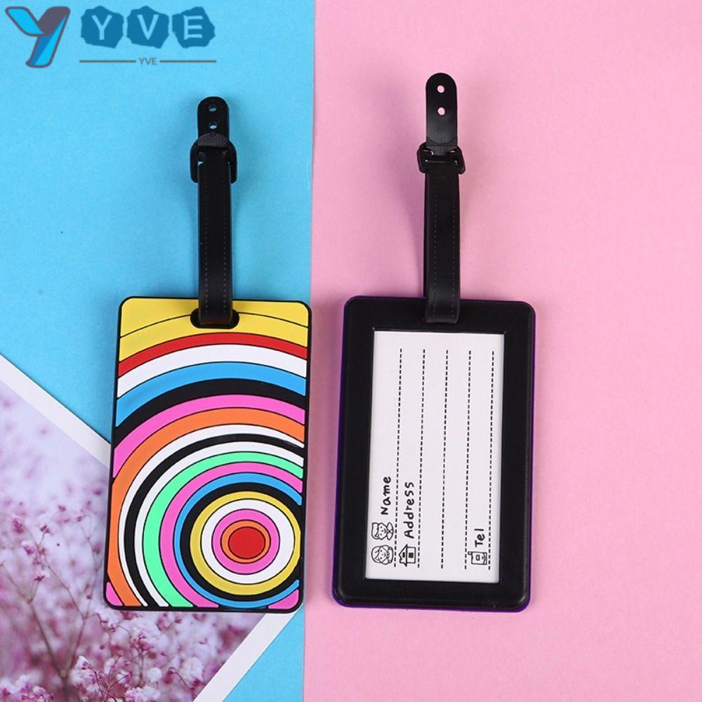 YVE Nhãn Đánh Dấu Hành Lý Nhiều Màu Sắc Chất Lượng Cao Có Thể Tái Sử Dụng