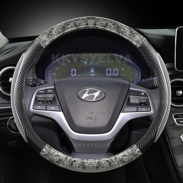 Vỏ Bọc Vô Lăng Họa Tiết Vân Gỗ Cho Hyundai Elantra 4 2016-2018 Solaris 2017 Accent Verna 2018