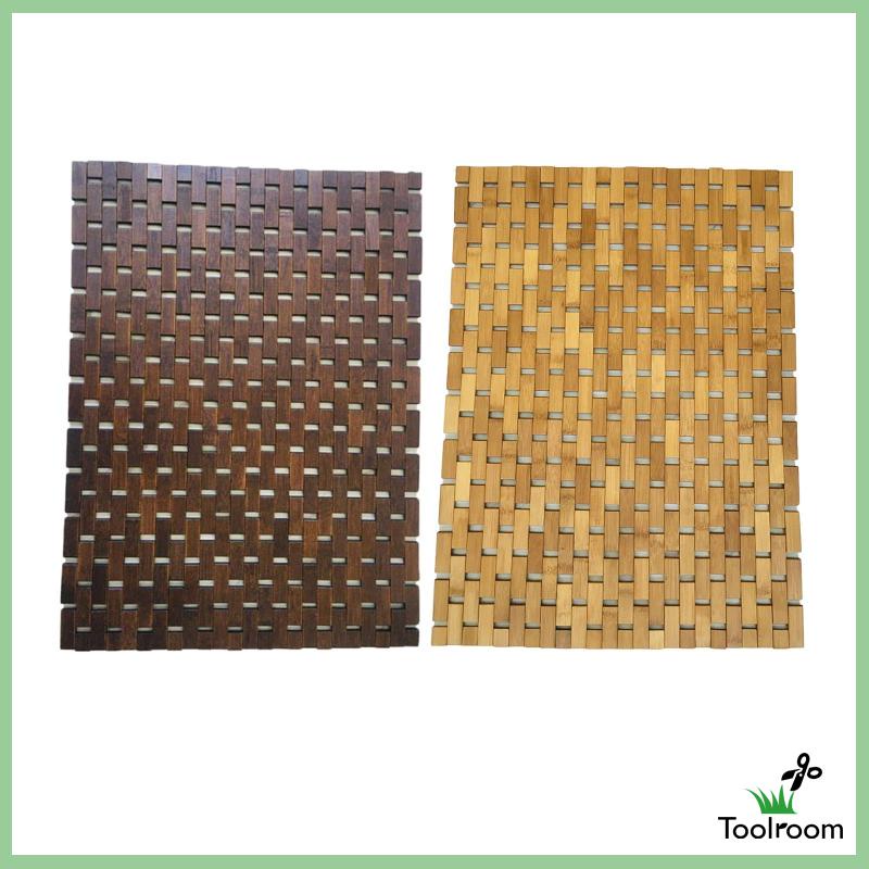 Thảm Lót Sàn Chống Trượt Họa Tiết Vân Gỗ Tre Độc Đáo