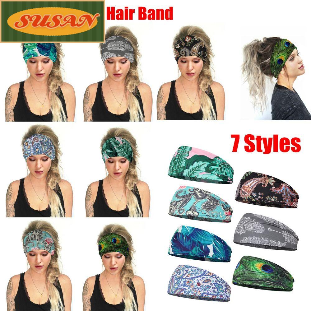 SUSANS Băng Đô Co Giãn Thấm Hút Mồ Hôi Đa Năng Phong Cách Bohemian