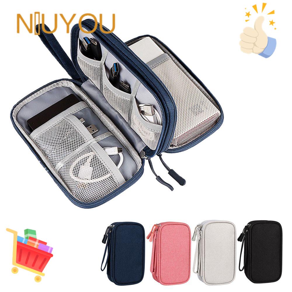 NIUYOU Túi Đựng Sắp Xếp Dây Cáp Hai Tầng Tiện Dụng