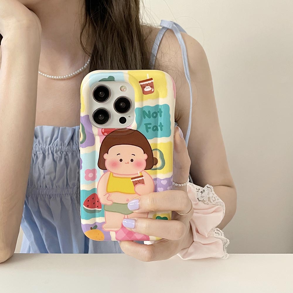 Ốp Điện Thoại Mềm Hình Cô Gái Mũm Mĩm Cho iPhone11 12 12Pro 12Promax 13 13Pro 13Promax 14 14Pro 14Promax