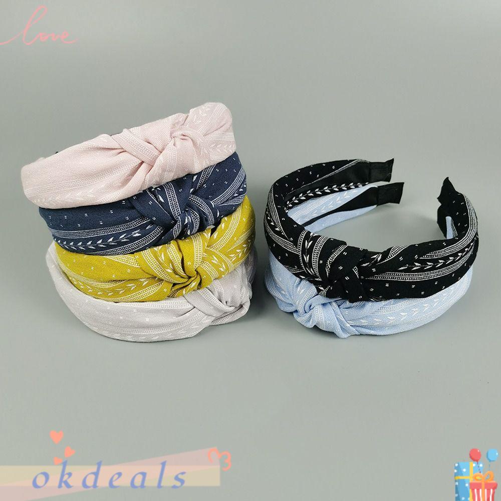 OKDEALS Băng Đô Cài Tóc Bản Rộng Nhiều Màu Sắc Thời Trang Cho Nữ