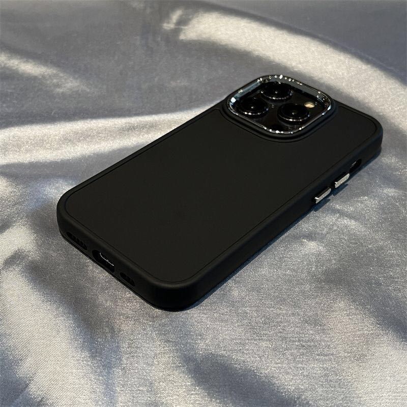 Ốp Điện Thoại tpu Dẻo Có Nút Kim Loại Chống Sốc Cho iphone 15 14 13 12 11 pro max xs x xr 8 + 7 plus